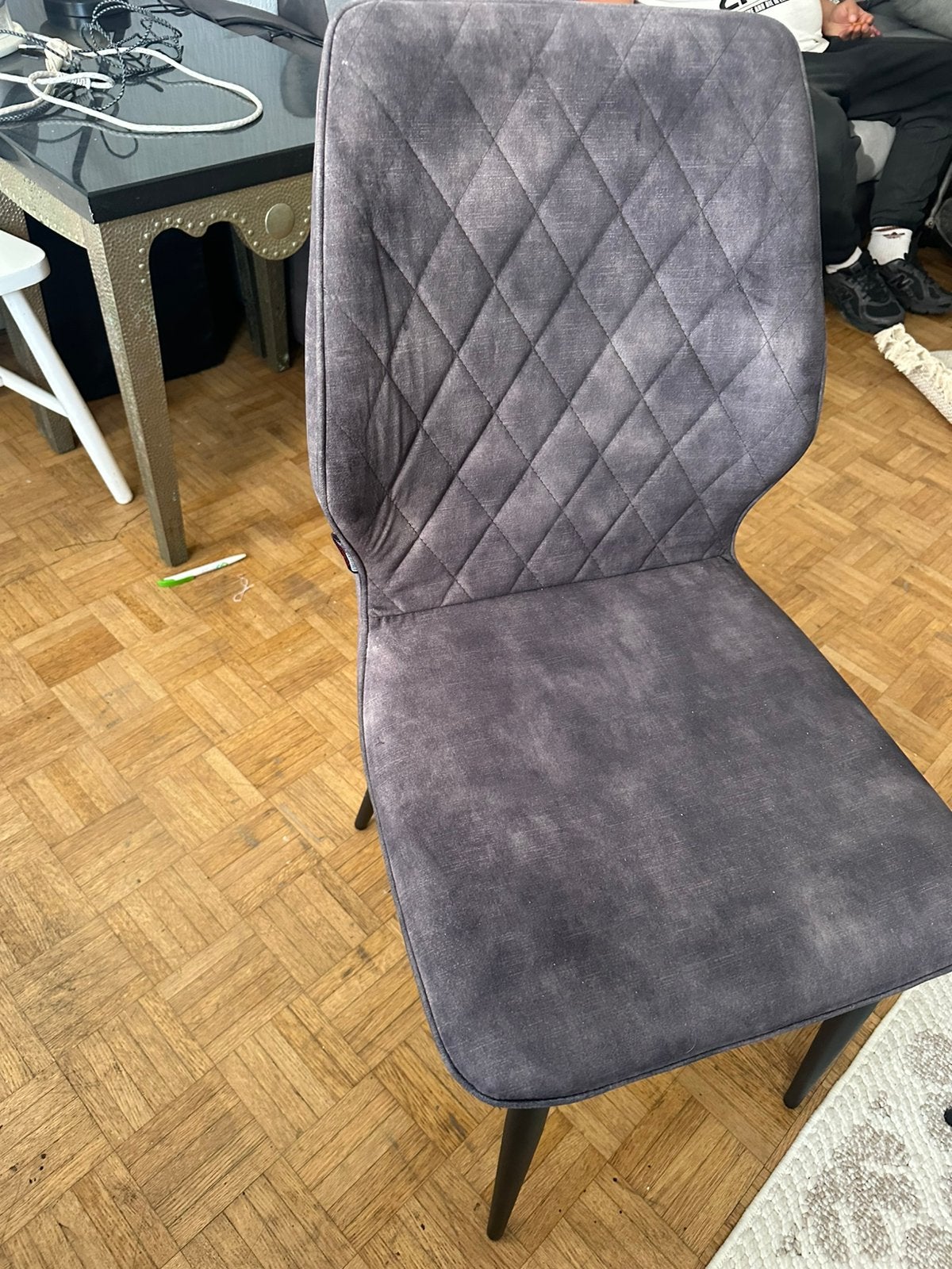 Chaises gris, Maison & Meubles, Enlèvement ou Envoi, Comme neuf, Gris, Une