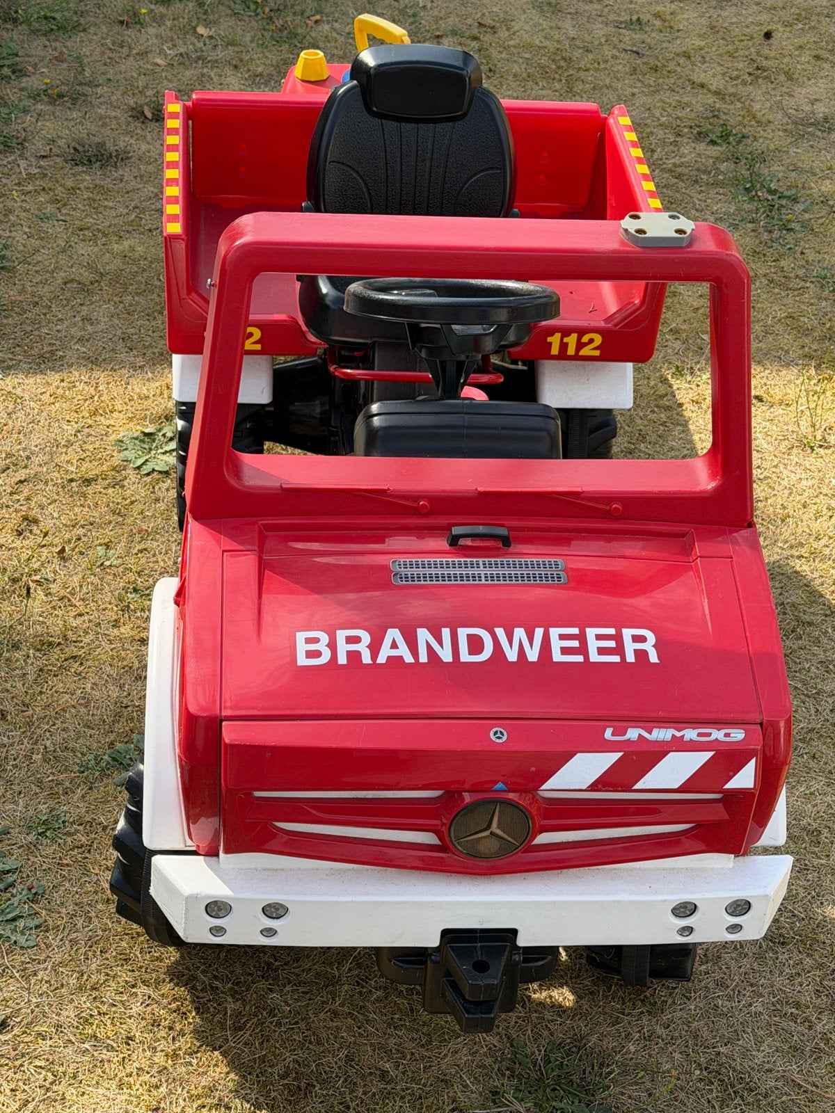 Brandweer kinderauto, Ophalen, Gebruikt