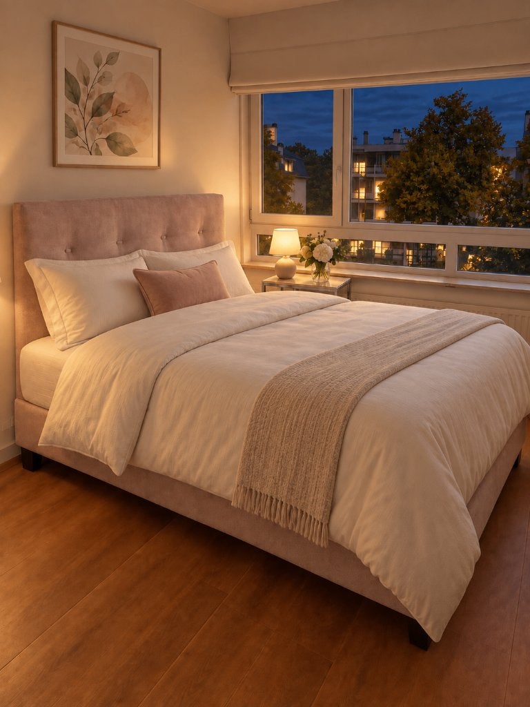 Vastion Gaudeau tweepersoonsbed met matras inbegrepen, Ophalen, Zo goed als nieuw, Twijfelaar, Matras