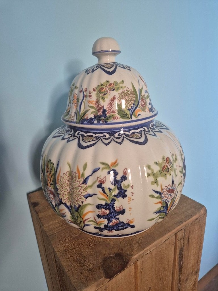 Rémy Floréal grote decoratieve potiche / dekselvaas, Enlèvement ou Envoi