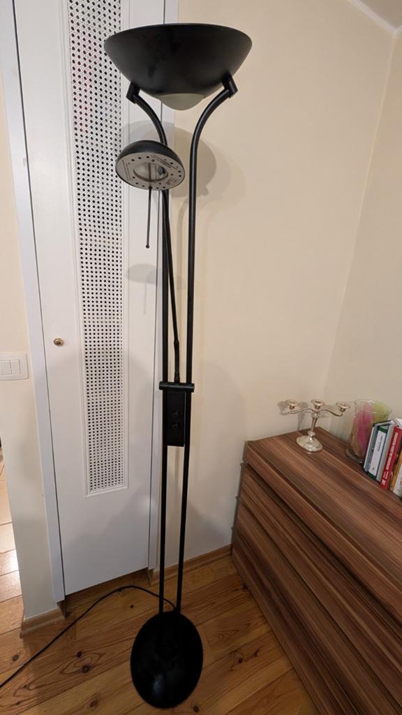 Lampe lampadaire sur pied 185 cm fonctionnel, Enlèvement, Comme neuf, Métal, 150 à 200 cm
