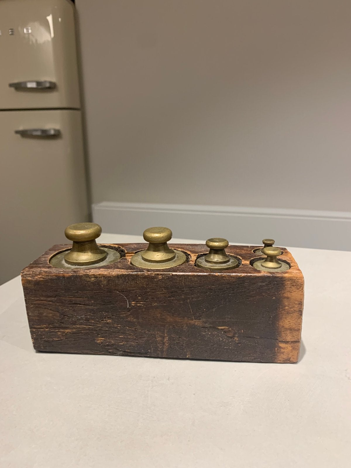Antieke apothekersgewichten – Vintage messing knopgewichten, Ophalen of Verzenden