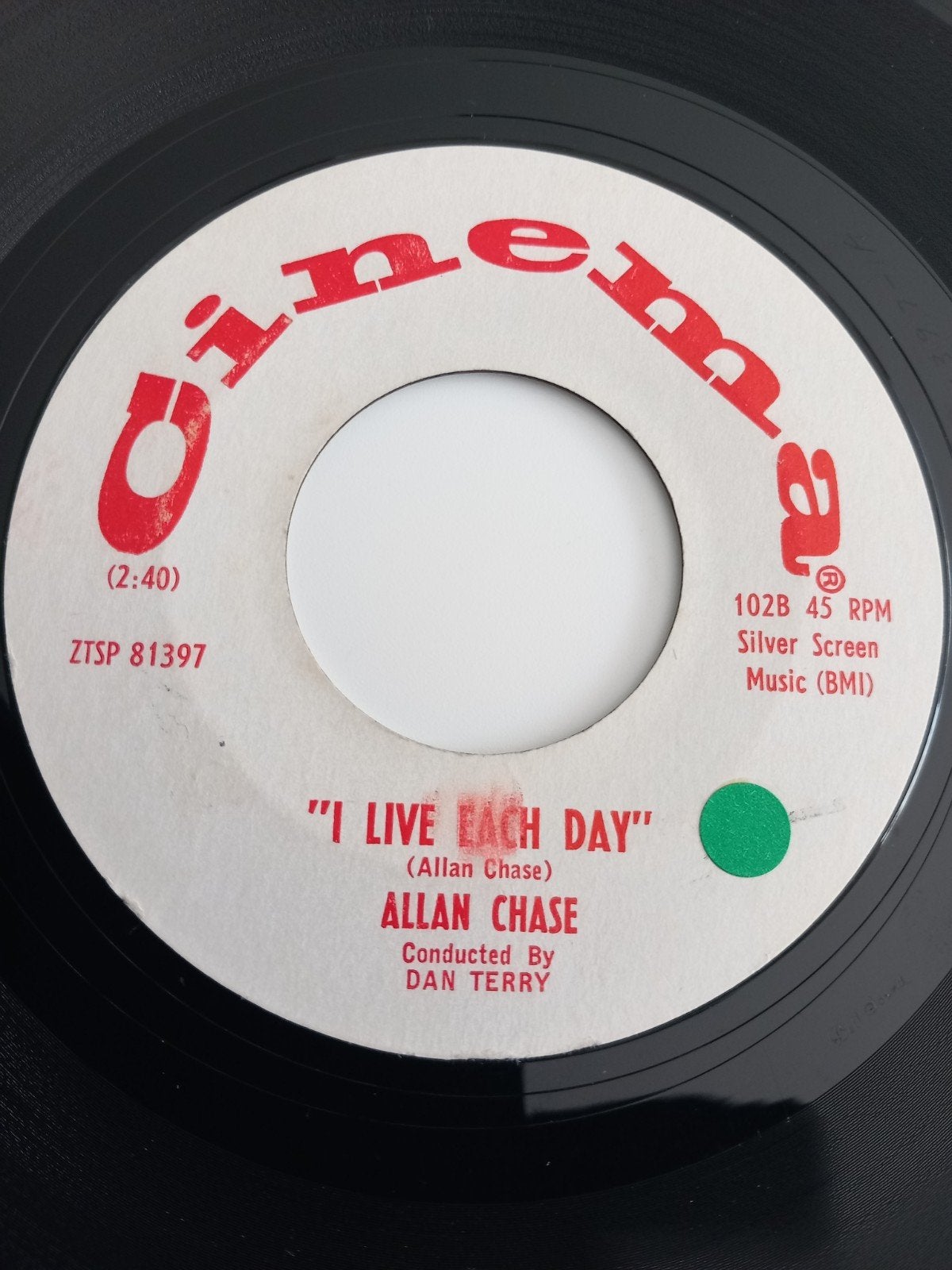 ALLAN CHASE. I LIVE EACH DAY.  POPCORN US 45T, Enlèvement ou Envoi