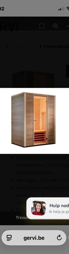 Infraworld Triosol Zermatt 125, Sport en Fitness, Sauna, Ophalen, Zo goed als nieuw, Infrarood