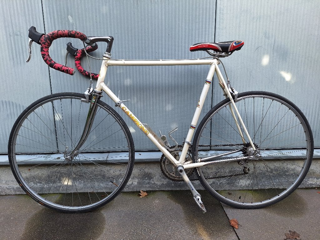 retro koersfiets, 10 à 15 vitesses, Frein sur jante, 57 à 61 cm, Acier