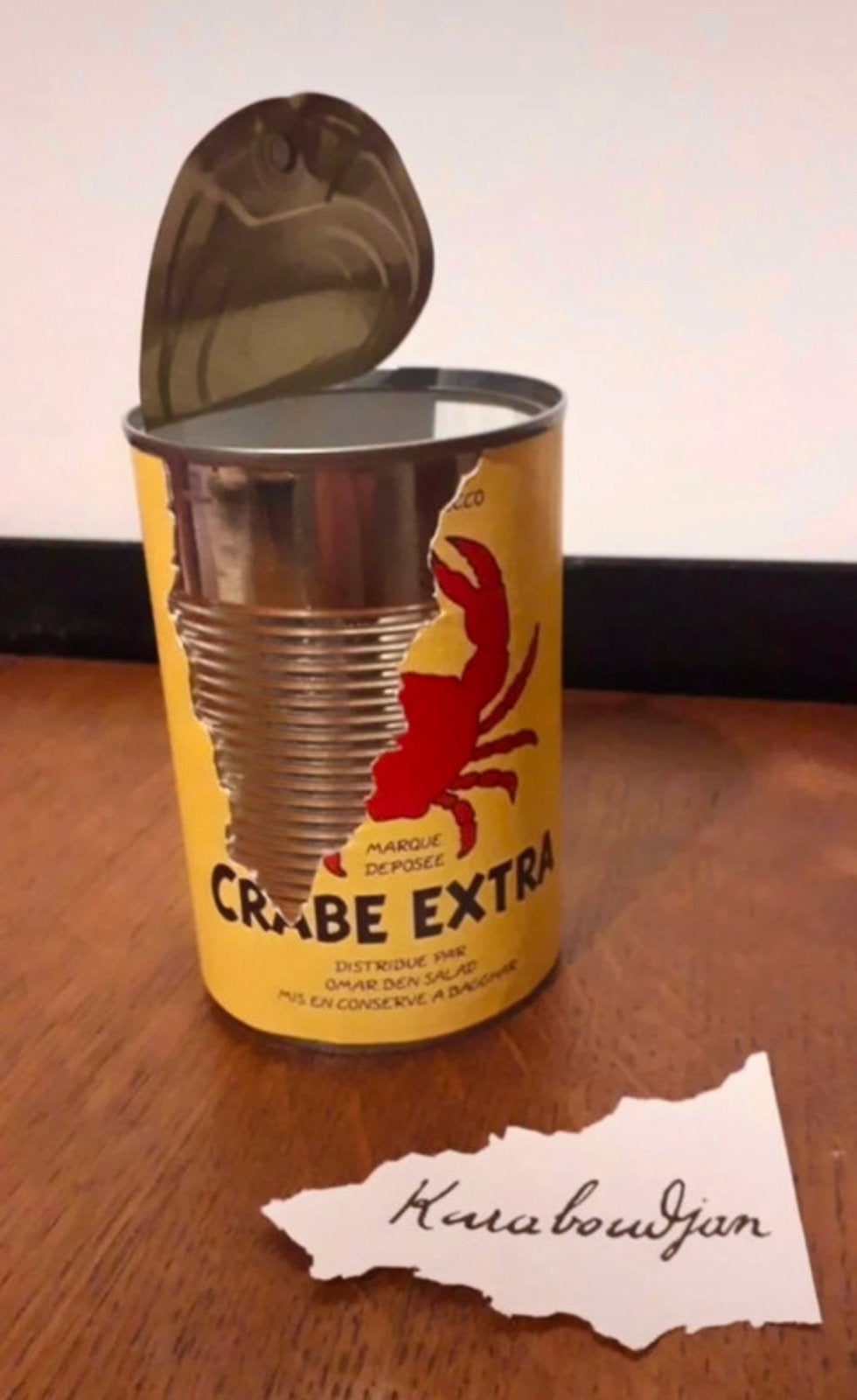 Kuifje blikje krab extra met word KARABOUDJAN, Verzamelen, Stripfiguren, Zo goed als nieuw, Overige typen, Kuifje, Verzenden