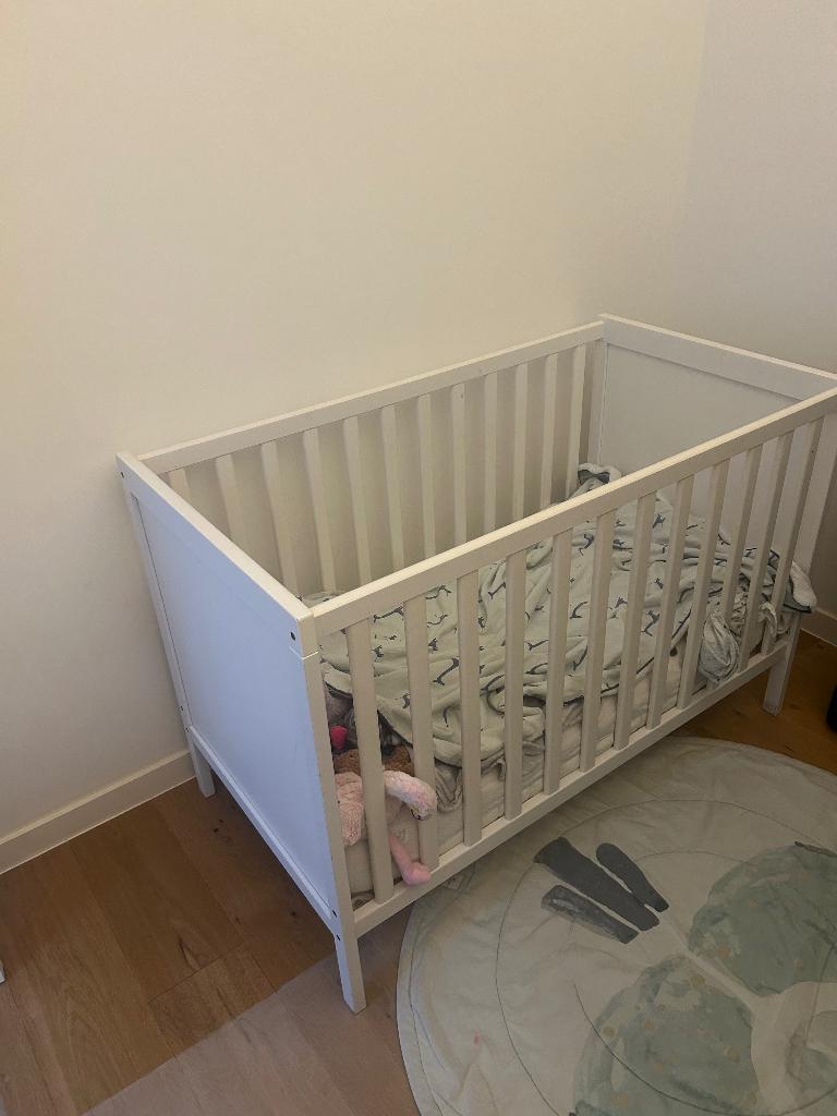 Kinderbed met Matras, Ophalen, Gebruikt, 70 tot 85 cm, Minder dan 140 cm