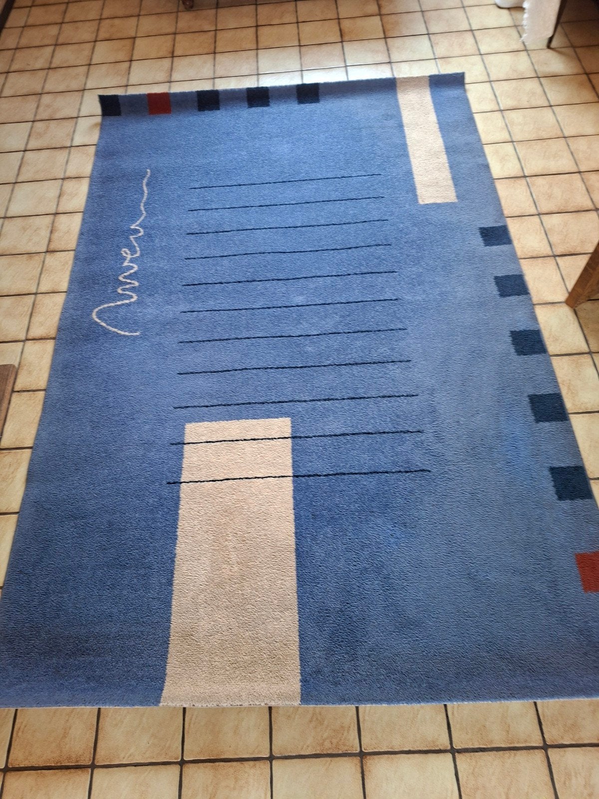 Modern blauw tapijt, merk B-tron, goede kwaliteit, Ophalen, Blauw