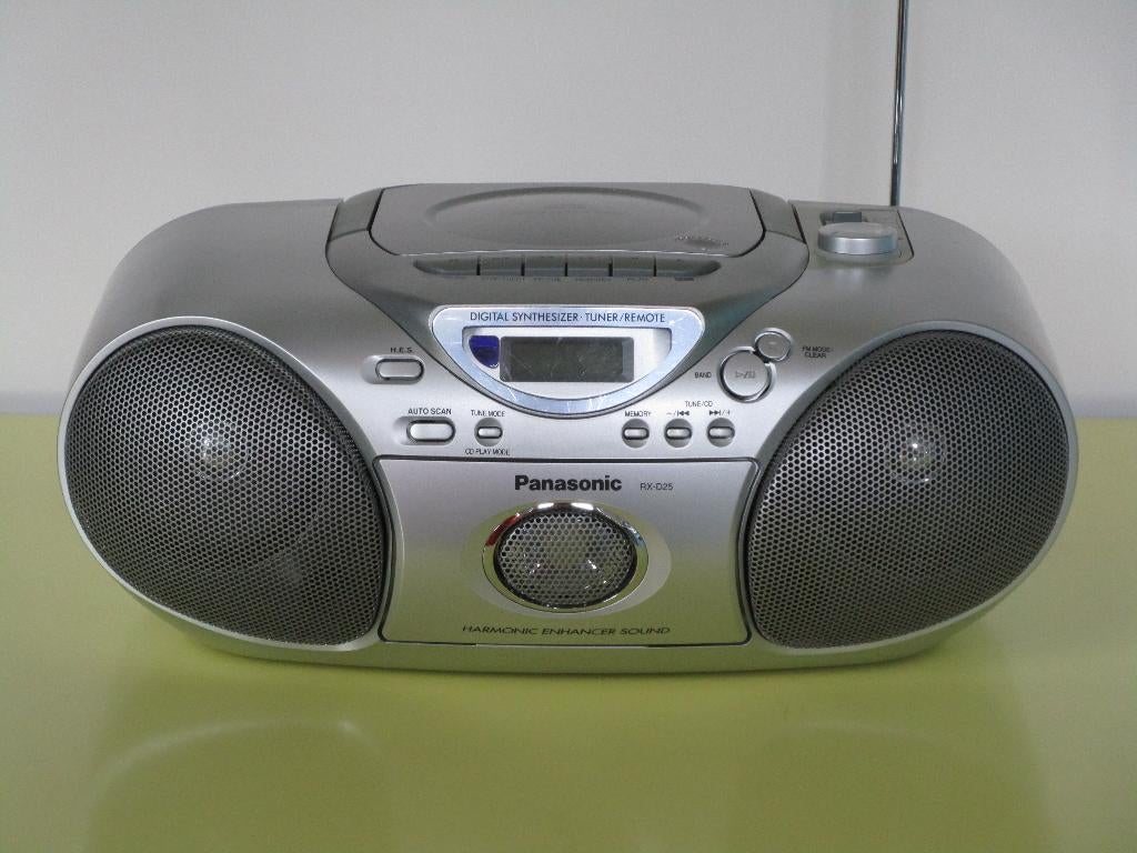 Radio met CD-speler Panasonic RX-D25, TV, Hi-fi & Vidéo, Radios, Utilisé, Radio, Avec lecteur de CD, Enlèvement
