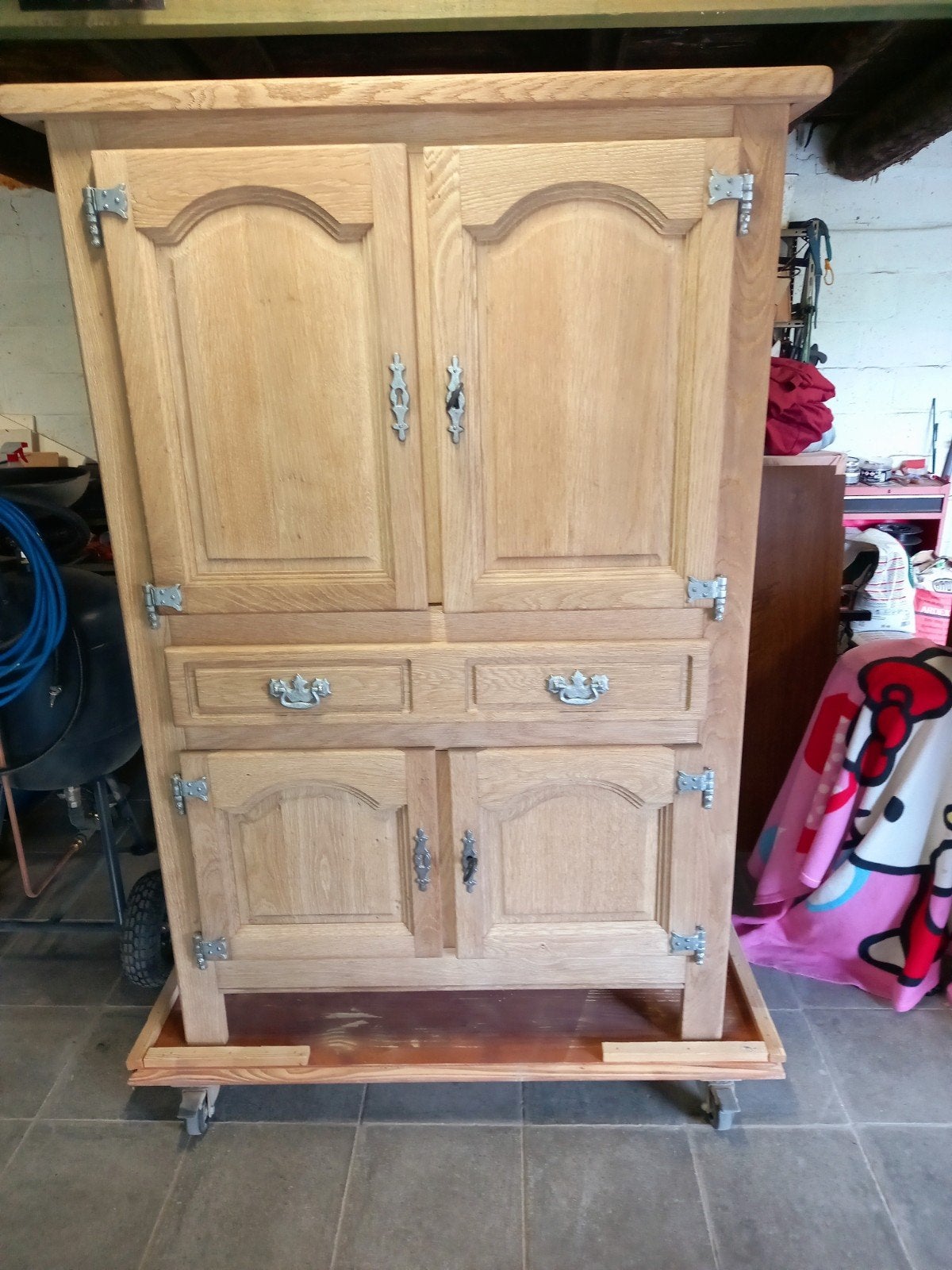 ancienne armoire chêne massif aerogommer, Maison & Meubles, Avec tiroir(s), 25 à 50 cm, Comme neuf, Enlèvement