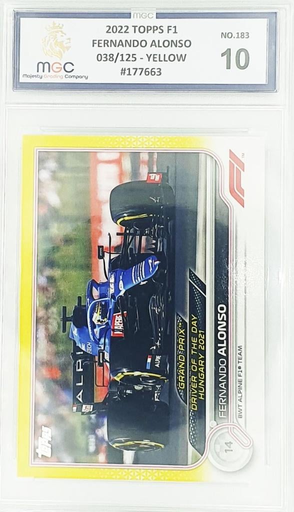 2022 F1 Topps - Fernando Alonso - 038/125 - Yellow No.183, Envoi, Neuf, ForTwo