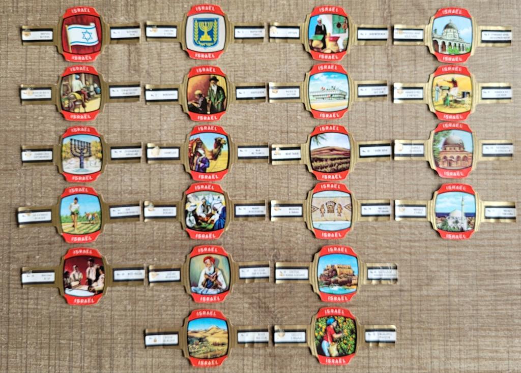 21 oude sigarenbandjes: Israël, Ophalen of Verzenden, Gebruikt, Sigarenbandjes