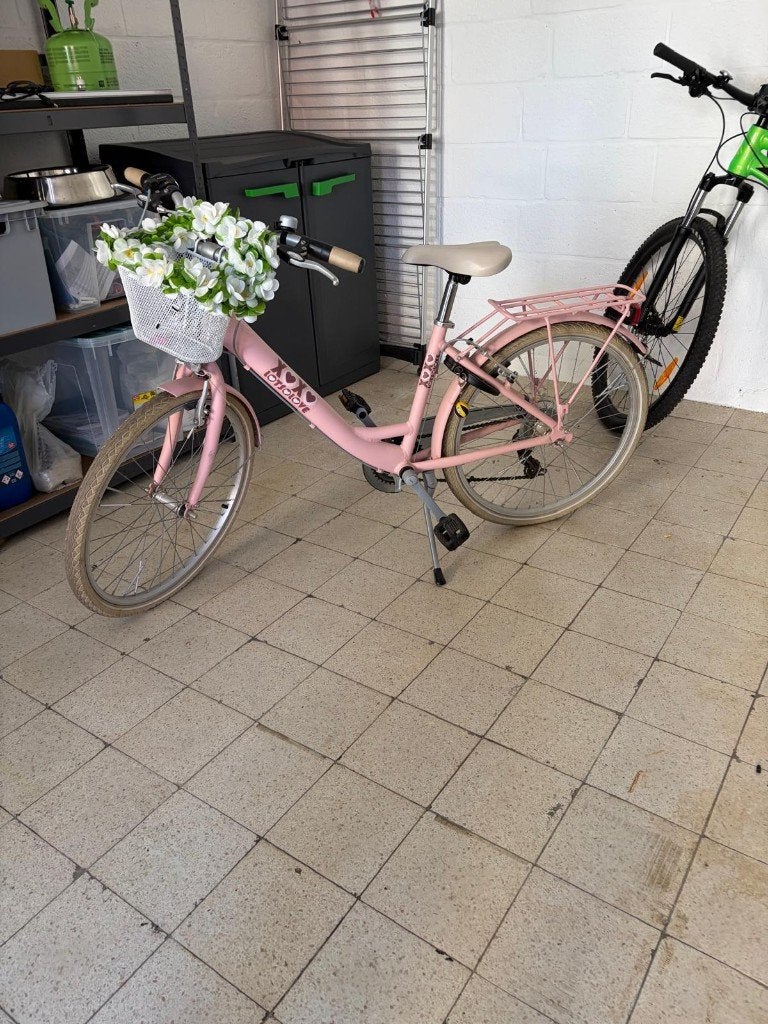 Roze Meisjes Fiets, Ophalen, 24 inch, Velgrem, Zo goed als nieuw