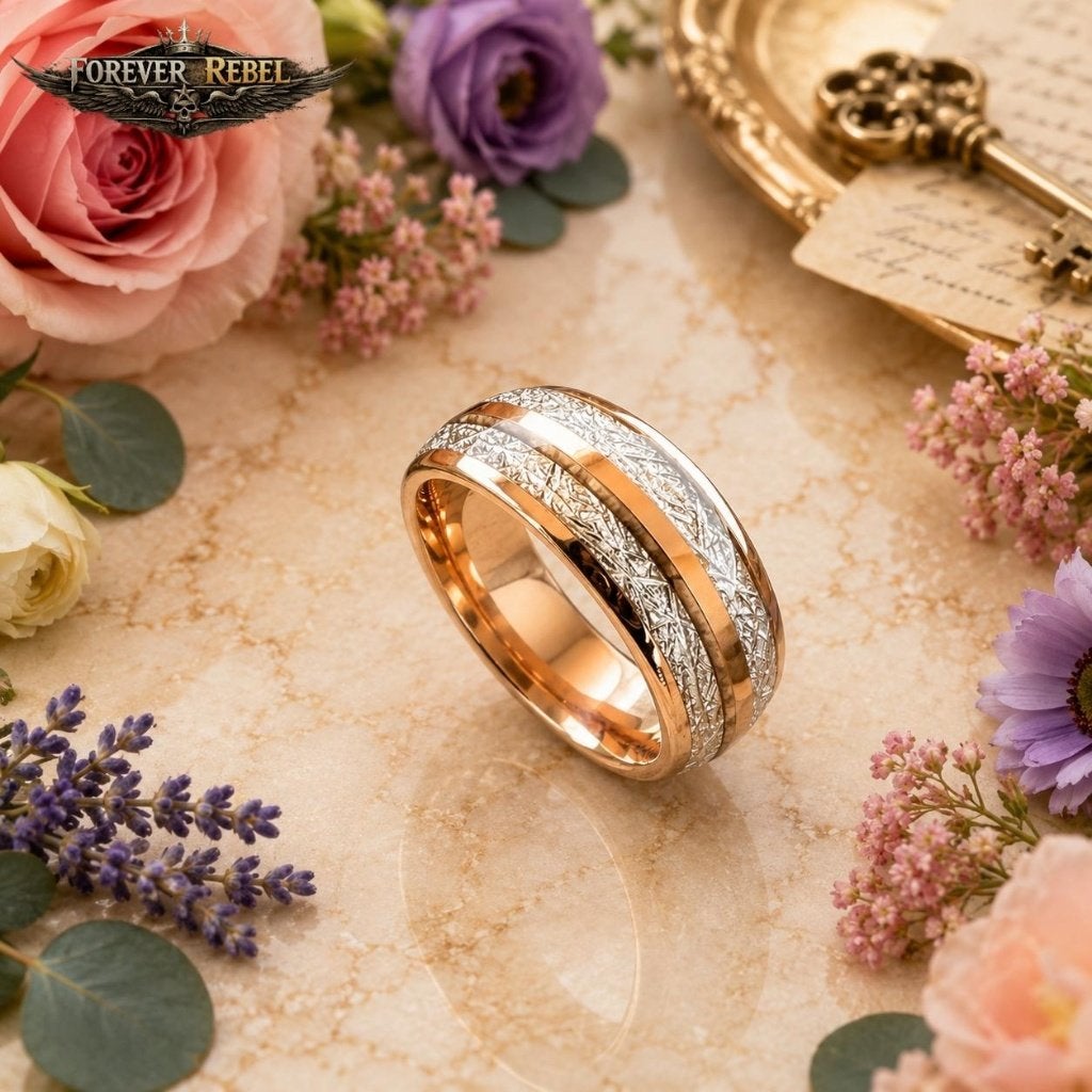 Wolfraam Trouwringen - Isla Moonforge Rosé Diverse Maten, Handtassen en Accessoires, Ringen, Overige materialen, Verzenden, Nieuw