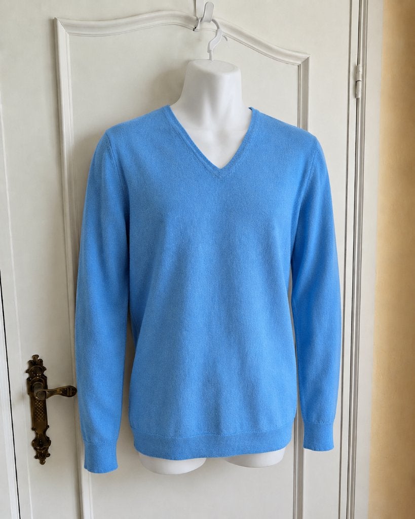 pull Hugo Boss en laine mérinos taille L, Enlèvement ou Envoi, Hugo Boss, Bleu, Taille 52/54 (L)