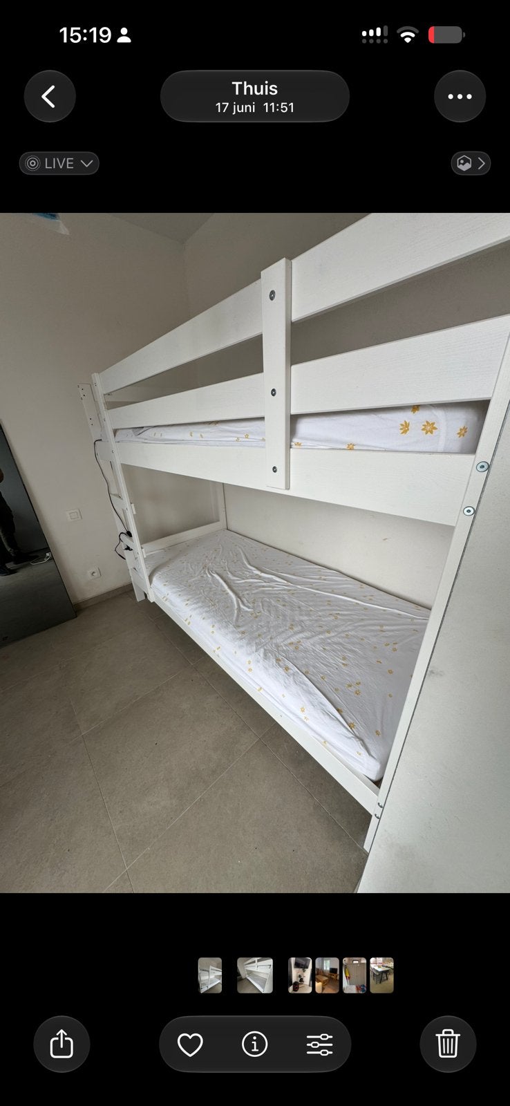 Stapelbed met matrassen, Maison & Meubles, Chambre à coucher | Lits superposés & Lits mezzanines, Enlèvement ou Envoi, Comme neuf