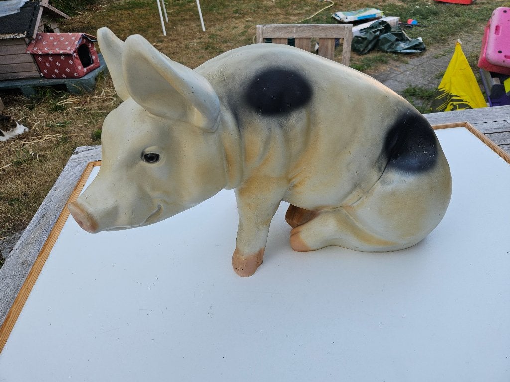 Tuinbeeld varken in polyester, Ophalen, Zo goed als nieuw, Dierenbeeld