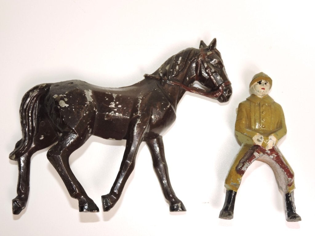 1930 ABL GROTE BELGISCHE OFFICIER CAVALIER FIGUUR 16 CM, Ophalen of Verzenden, Overige soorten