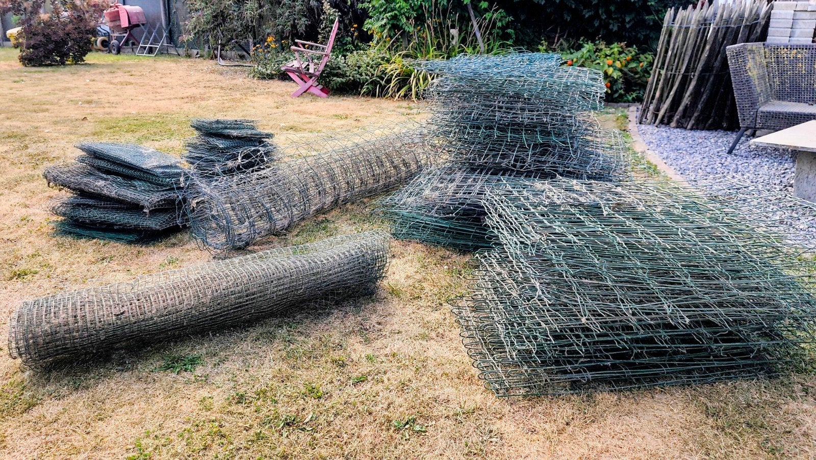 Restanten van Bekaert draad en andere afsluiting draad., Tuin en Terras, Ophalen, Gebruikt, Raster