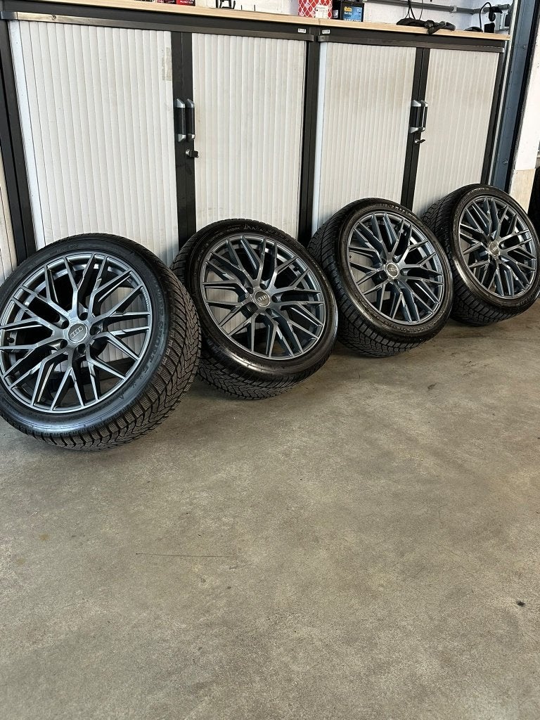 Audi RS-look 19" velgen 5x112 Dunlop 255/40/R19*WINTER*, Auto-onderdelen, Gebruikt, 255 mm, Banden en Velgen, Winterbanden