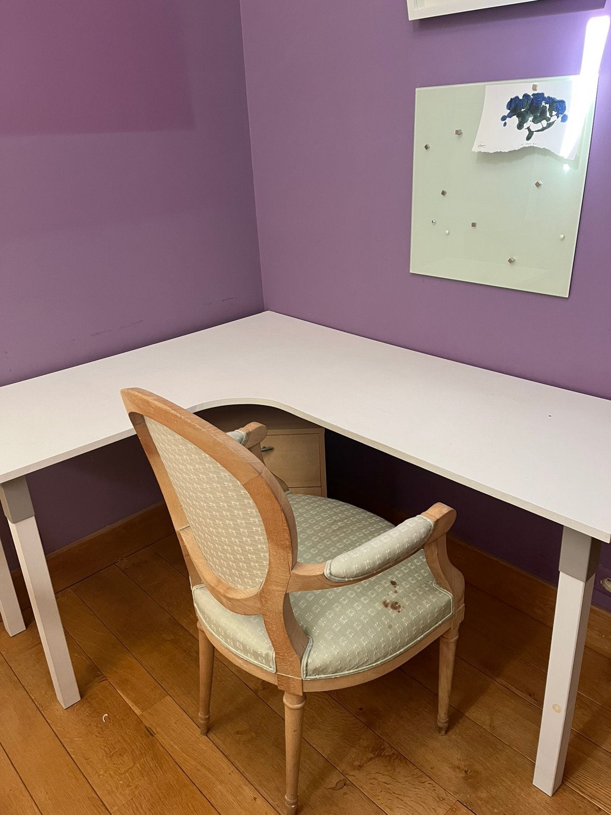 Table bureau en coin, 50 cm, Utilisé, 145 cm, Moderne