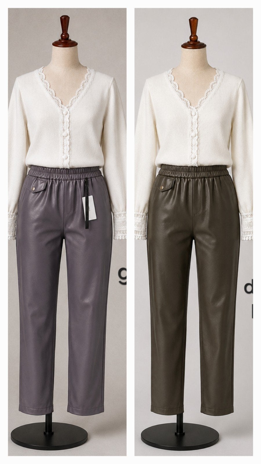 Nieuwe zachte en soepele lederlookbroeken - maat TU, Kleding | Dames, Broeken en Pantalons, Ophalen of Verzenden, Nieuw, Lang