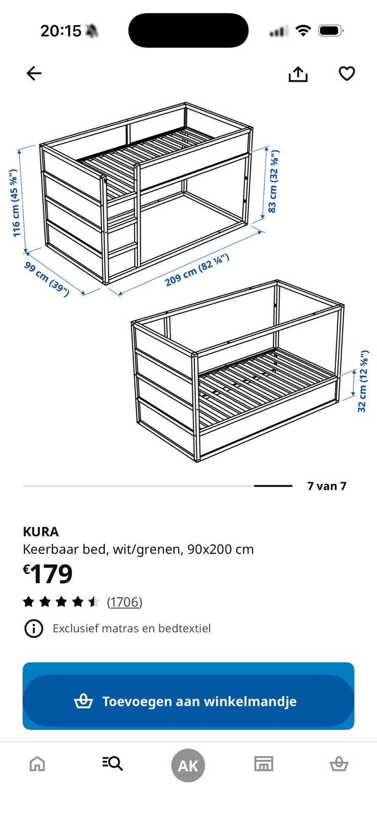 lit superposé ikea, Maison & Meubles, Enlèvement, Utilisé, Lits superposés