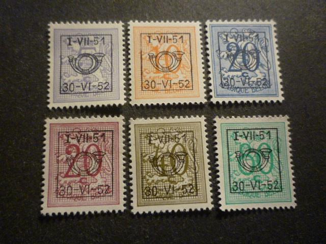 België/Belgique 1951 OBP/COB PRE 614/619** Postfris/Neuf, Verzenden, Postfris