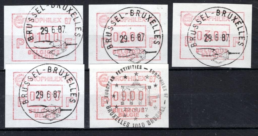 ATM 65 FDC 1987 - Europhilex, Neuf, Enlèvement ou Envoi, Affranchi, Oblitération 1er jour