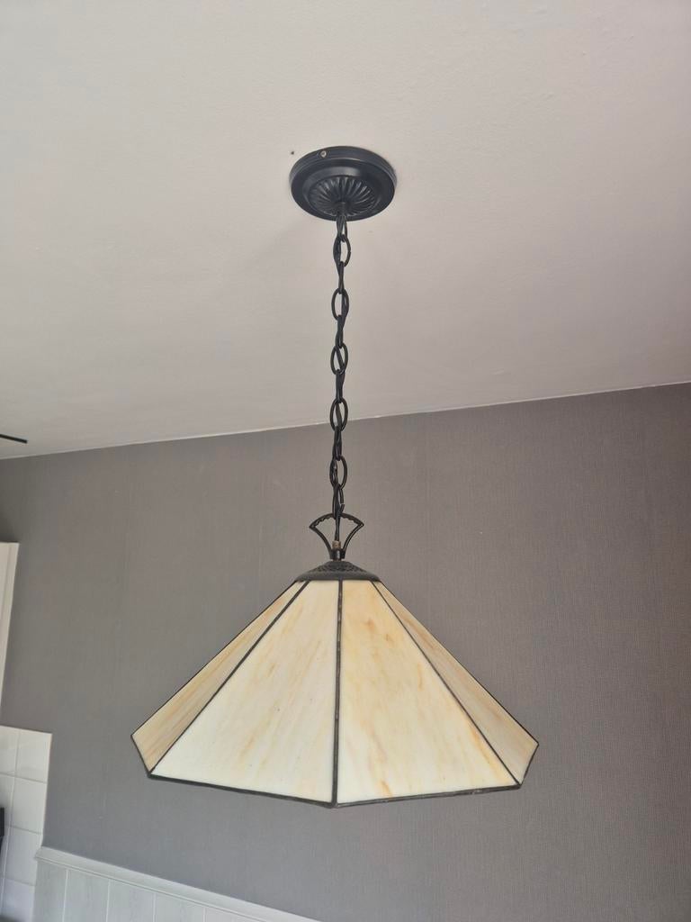 Leuke hanglamp in wit ivoren materiaal, Ophalen
