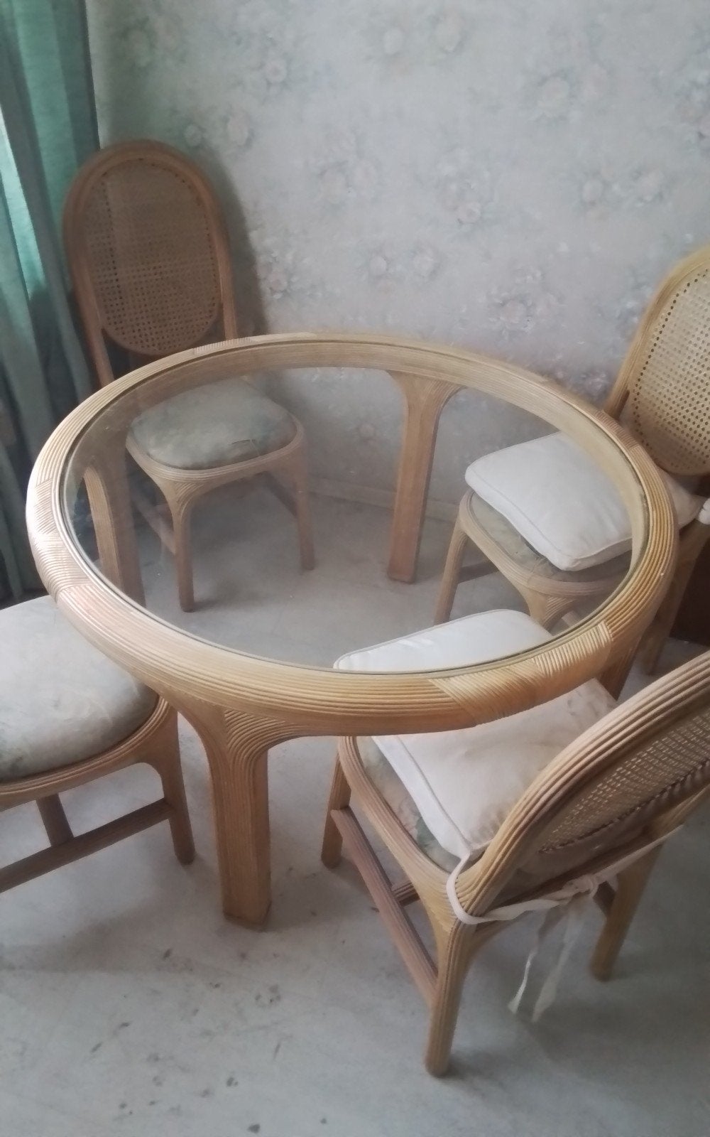 Antieke bamboe eettafel, Huis en Inrichting, Complete eetkamers, Ophalen of Verzenden