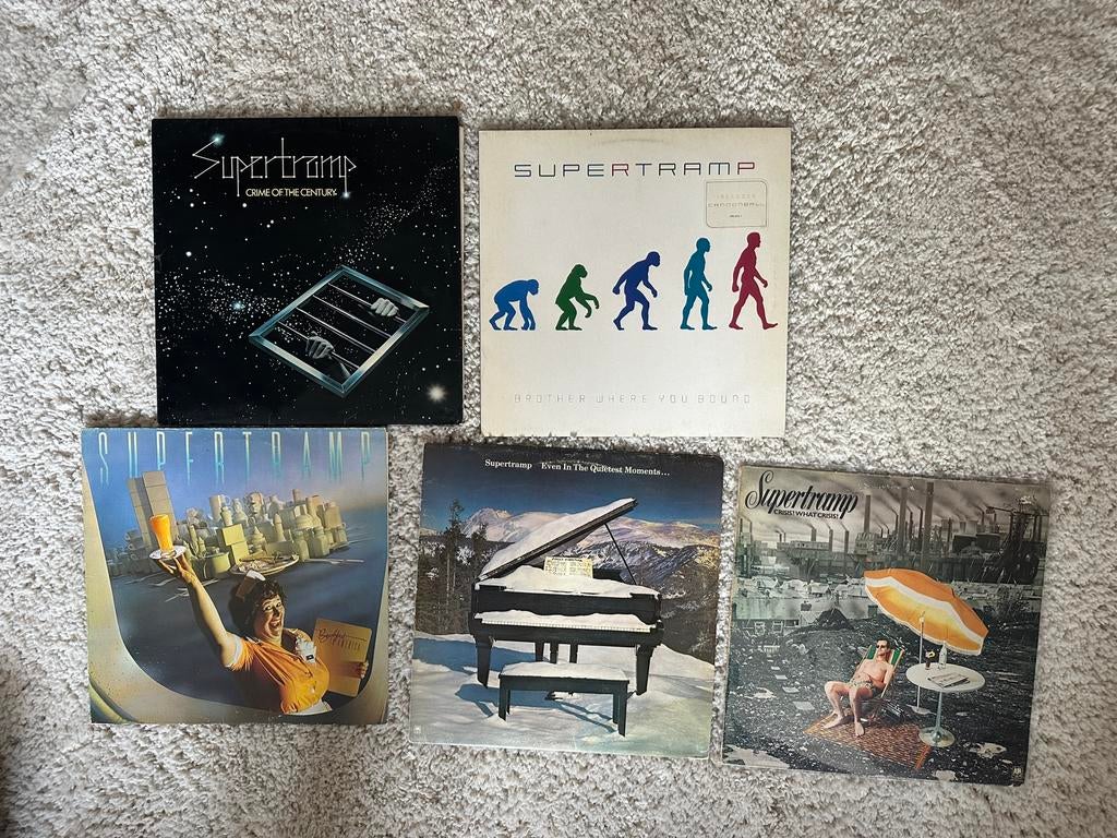 Lot de 5 albums de Supertramp, CD & DVD, Enlèvement ou Envoi, Utilisé, Pop rock