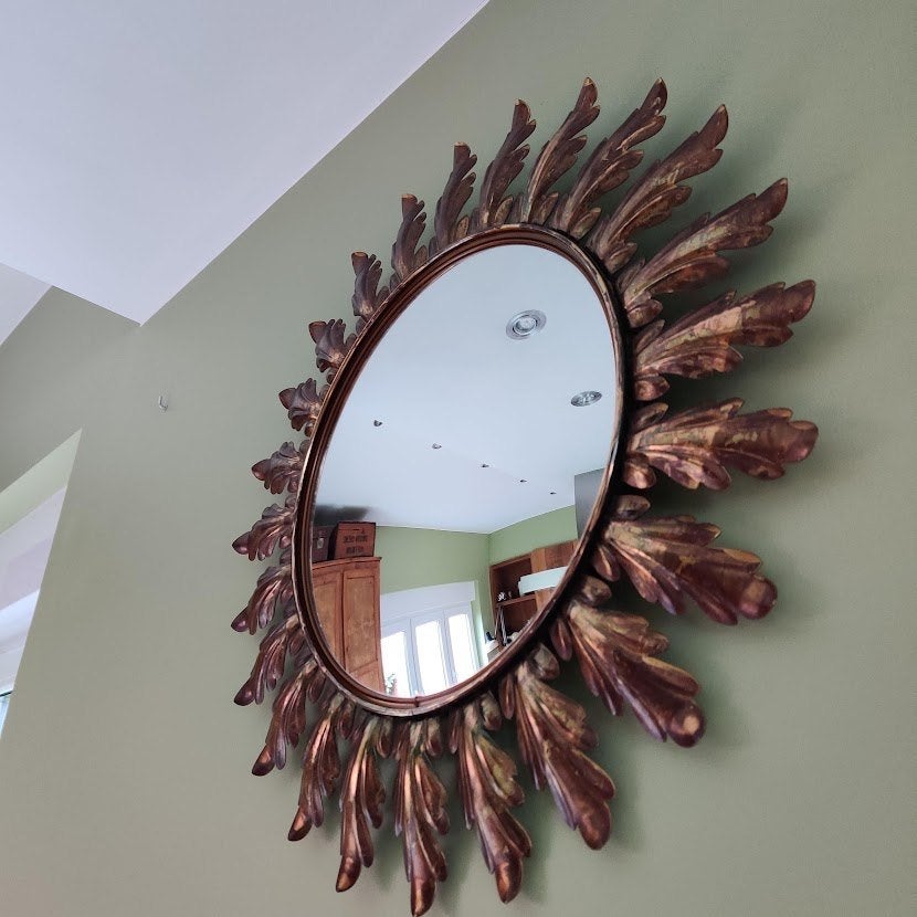 miroir solaire, miroir de Deknudt Belgium, Enlèvement ou Envoi, Rond, 50 à 100 cm, Moins de 100 cm