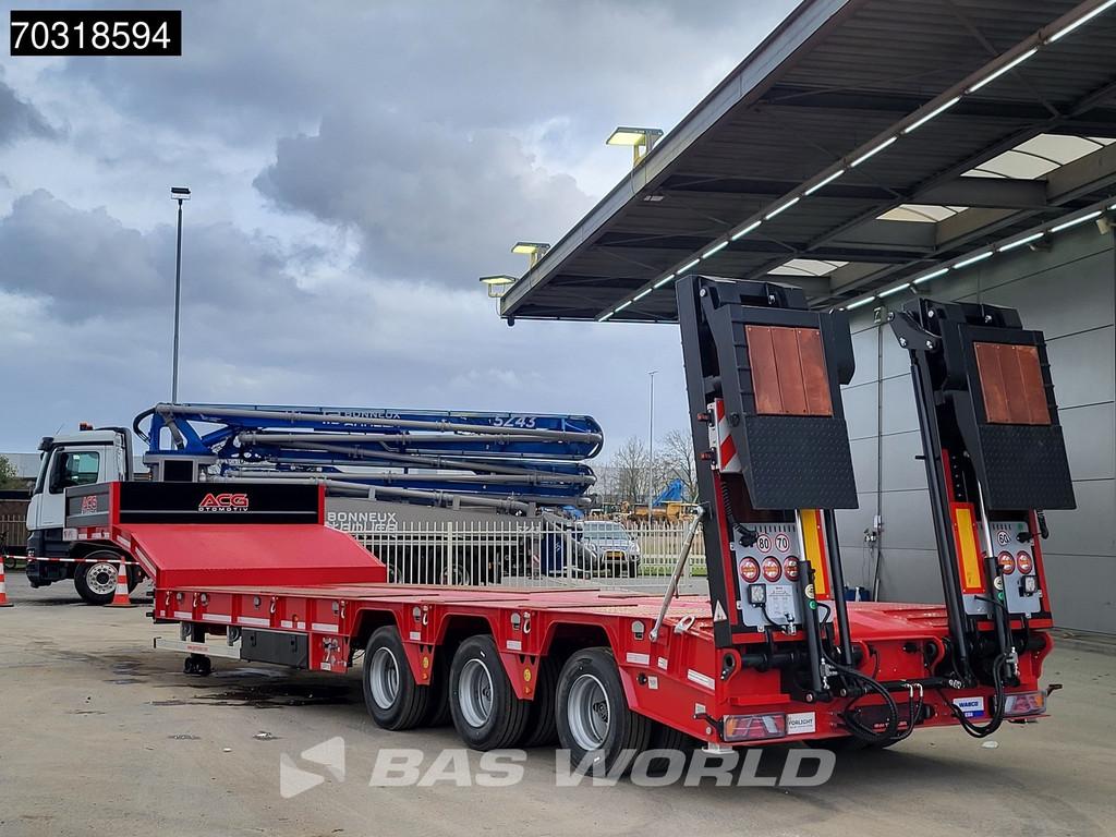 GVN Lowbed 3 essieux NEW! Lift + Steering Axle Hydraulic Fol, Autos, Rouge, Achat, Entreprise, Autres carburants