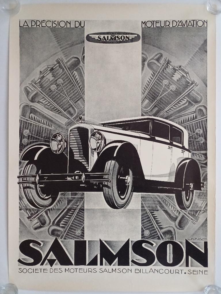 5 affiches oldtimers : BERLIET NASH SALMSON PANHARD SOLEX, Collections, Enlèvement ou Envoi, Comme neuf, Voitures