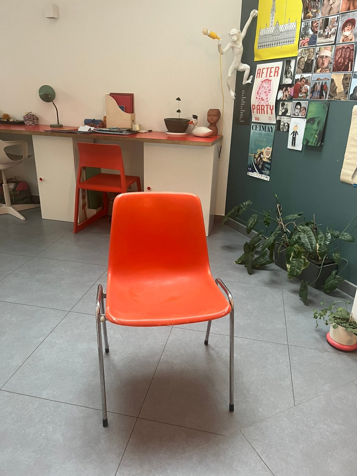 Chaise vintage « modell olympia » des années 70, Maison & Meubles, Chaises, Autres couleurs, Enlèvement, Retro, Cinq, Six Chaises ou plus
