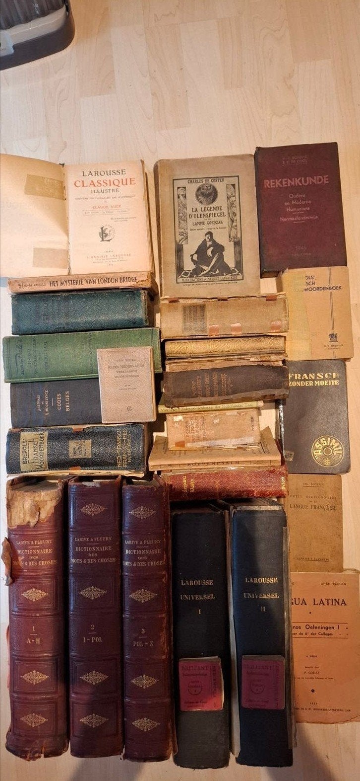 Lot oude tot zeer oude boeken en (vertaal)woordenboeken, Enlèvement