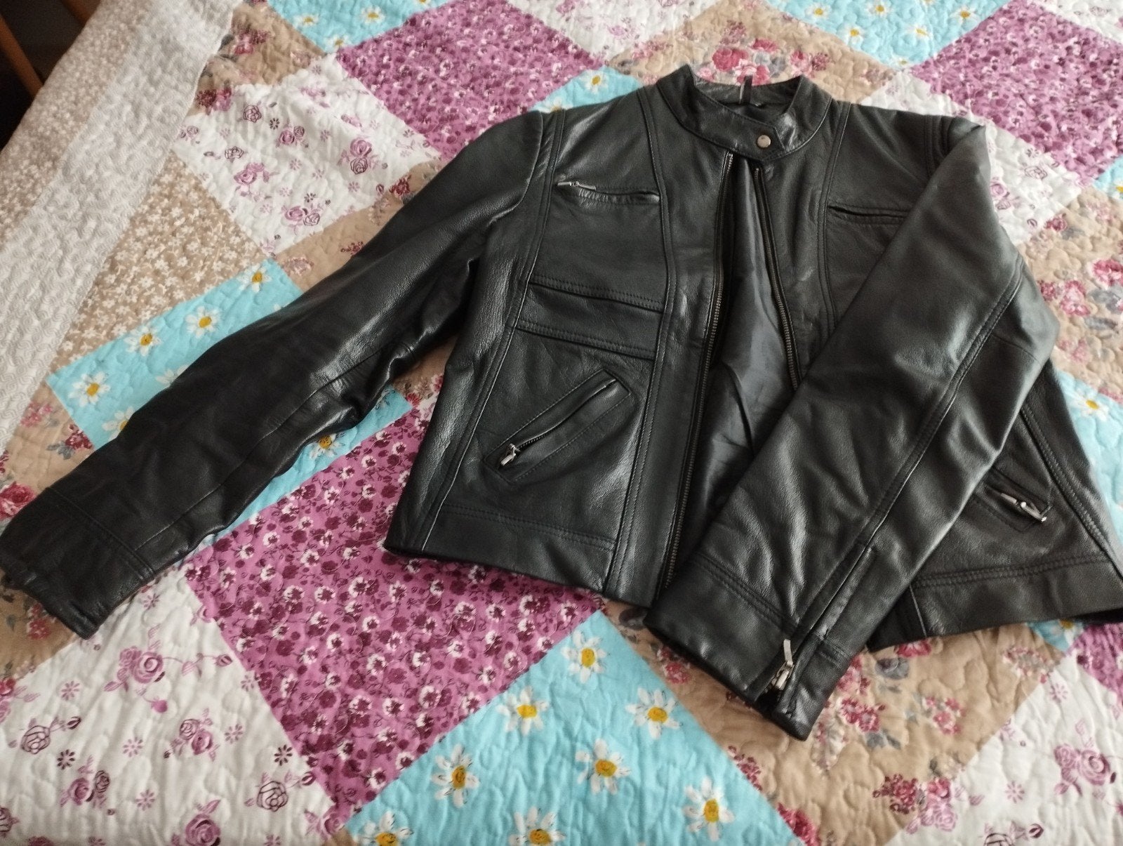 4 blousons en cuir Naf Naf - Morgan - Zara, Vêtements | Femmes, Enlèvement, Porté, Taille 42/44 (L), Manteau