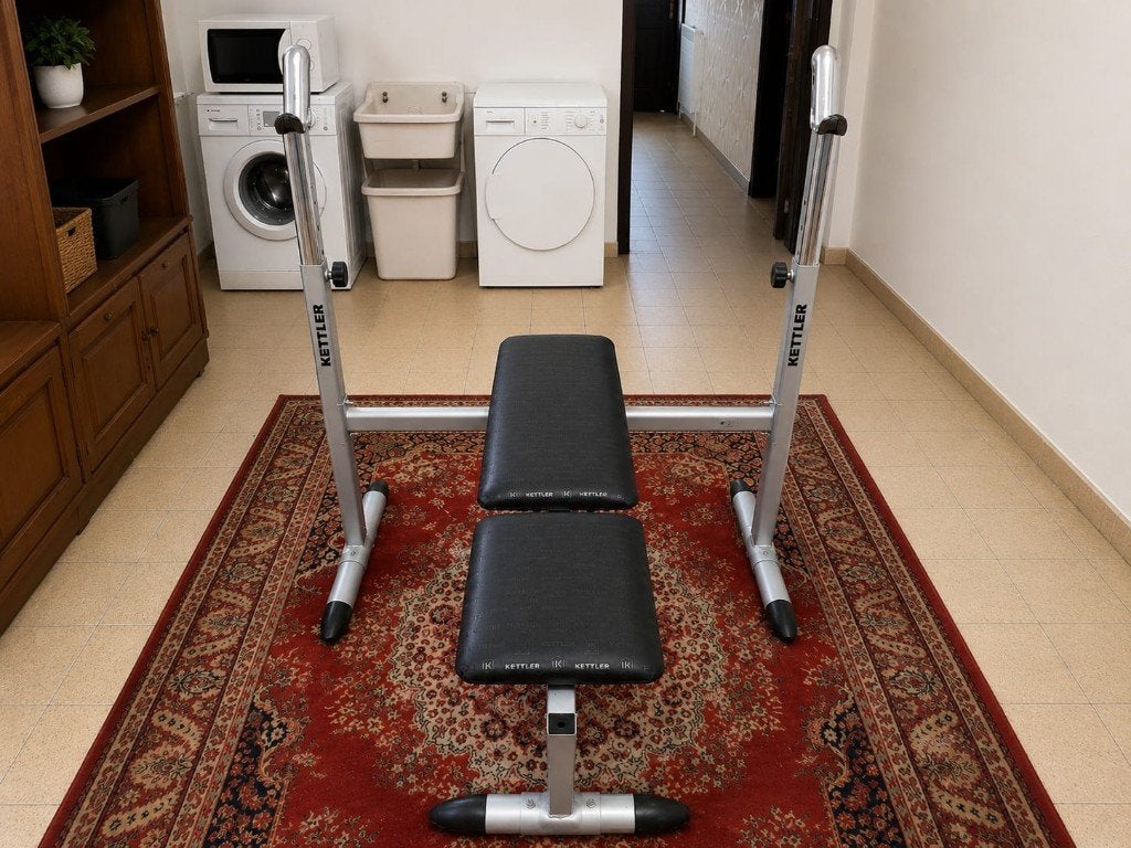 Kettler trainingsbank met haltersteunen, Ophalen, Gebruikt