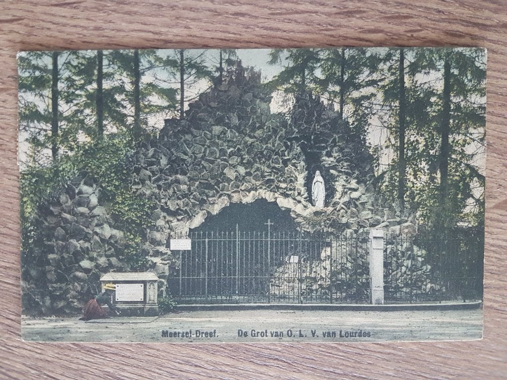 Postkaart Meersel-Dreef De Grot van O.L.V. van Lourdes, Ophalen of Verzenden, Voor 1920, Gelopen, Antwerpen