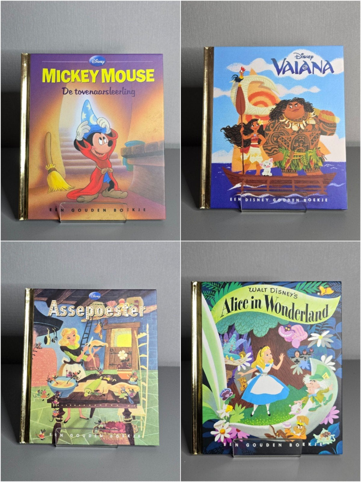Lot: 4 gouden boekjes - een Disney gouden boekje, Boeken, Jongen of Meisje, Zo goed als nieuw, Sprookjes, Gouden boekje