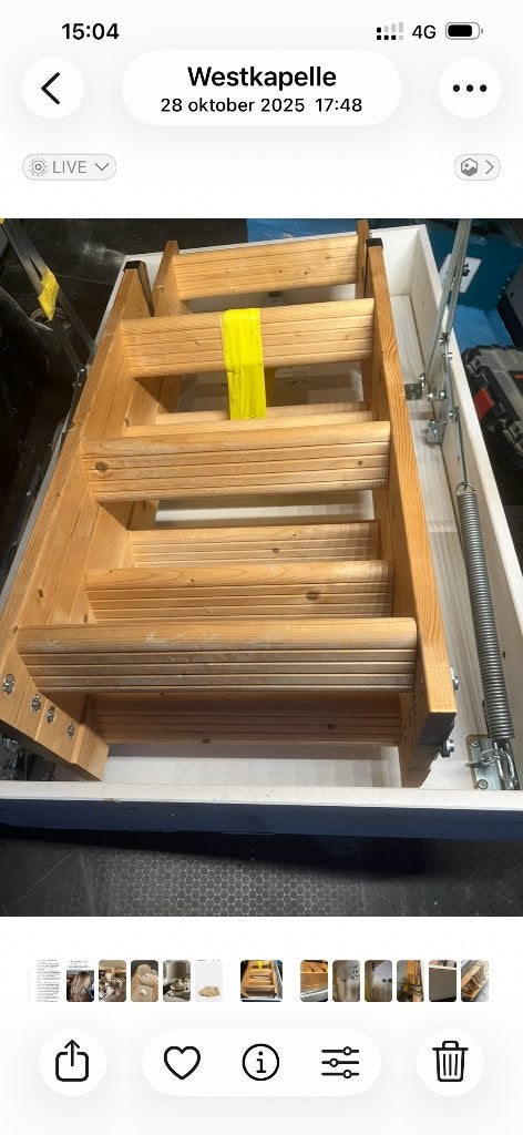 Zoldertrap 120 x 70, Ophalen, Trap, Zo goed als nieuw, Opvouwbaar of Inschuifbaar