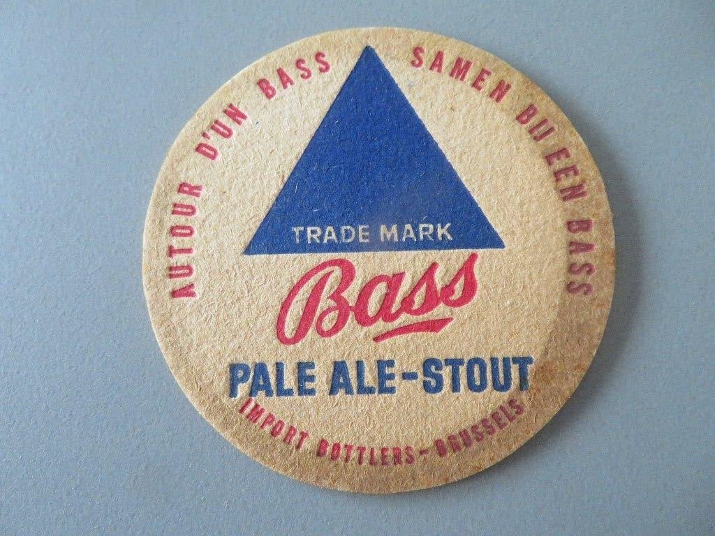 bierviltje Bass Pale Ale Stout import bottlers Brussels, Verzamelen, Ophalen of Verzenden, Zo goed als nieuw, Viltje(s), Overige merken