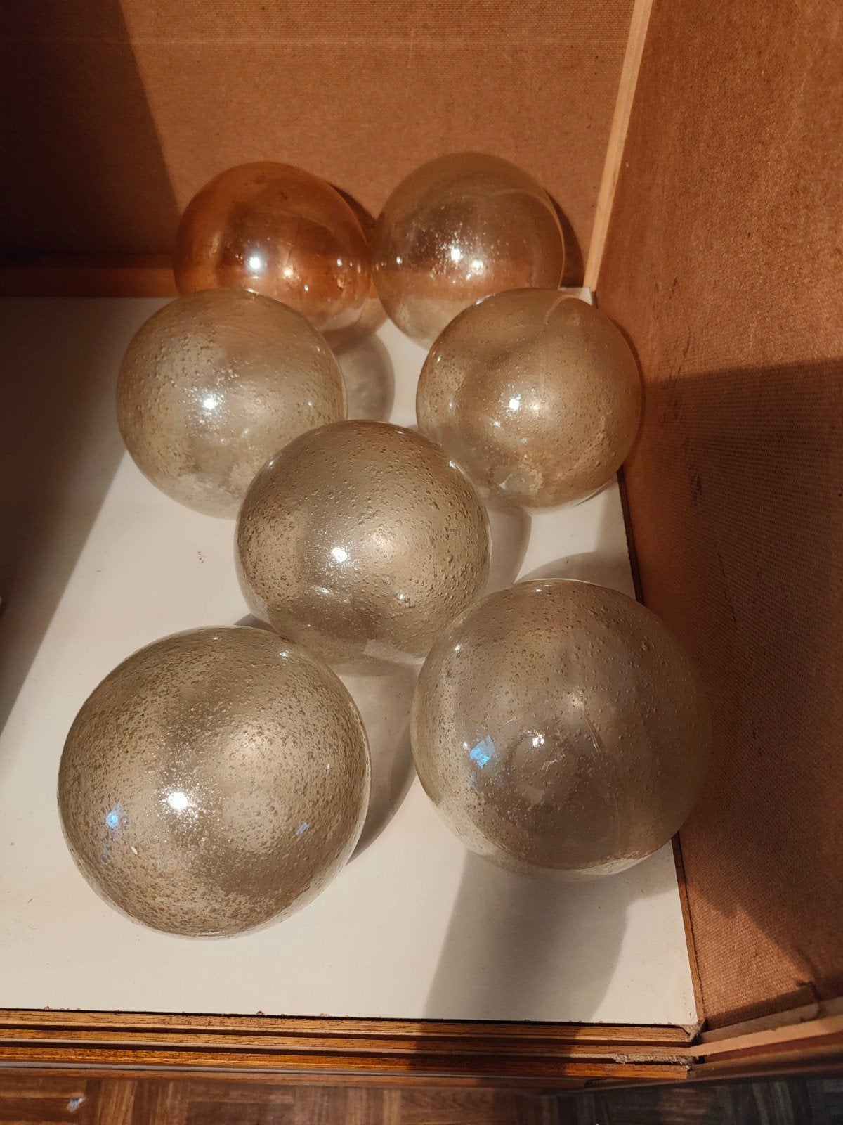 Lot de globes en verre soufflé, Enlèvement, Utilisé