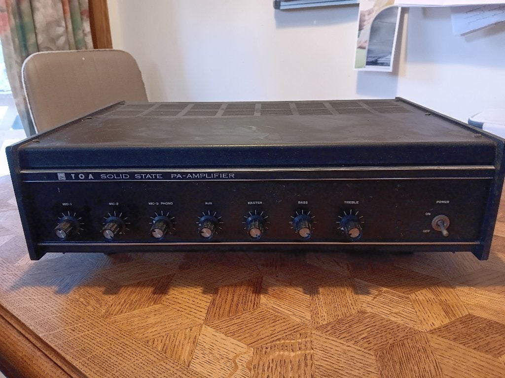 Vintage TOA TA solid state PA versterker (Japan), Audio, Tv en Foto, Versterkers en Ontvangers, Gebruikt, Overige merken, Ophalen