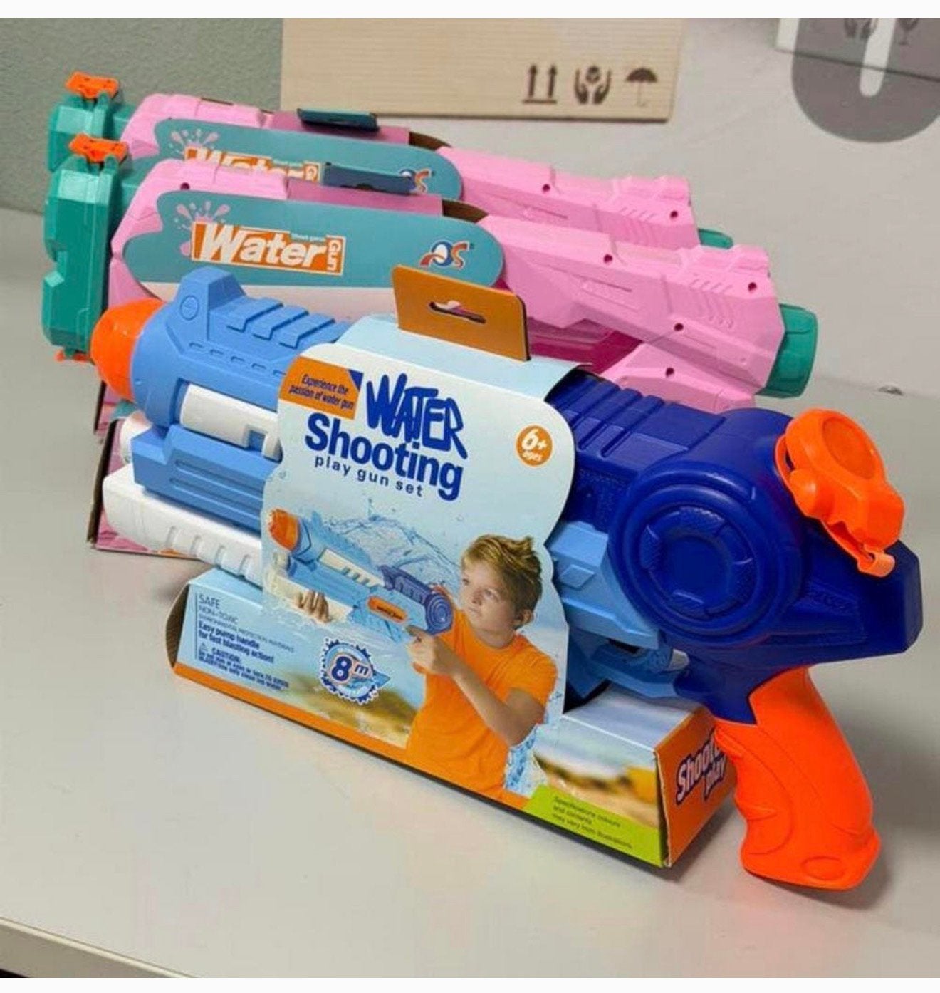 Waterpistool 8 meter bereik | Roze of Blauw Nieuw watergun, Ophalen of Verzenden, Nieuw
