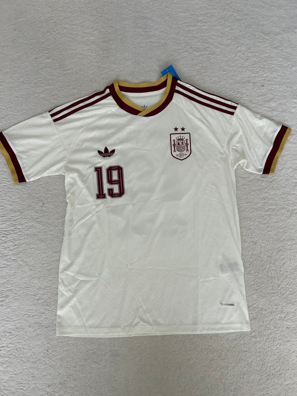 Maillot Espagne Taille L Lamine Yamal, Football, Enlèvement ou Envoi, Beige, Taille 52/54 (L)