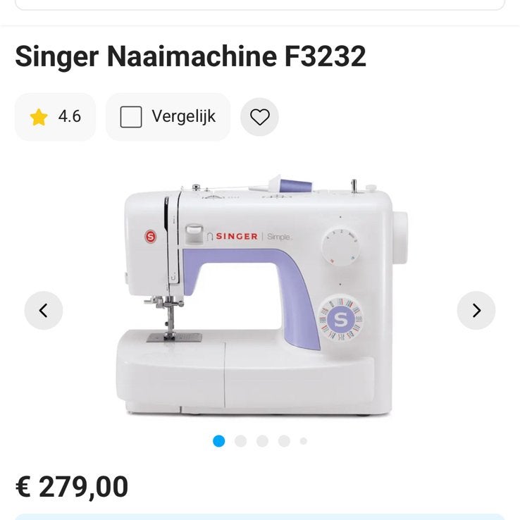 Machine à coudre Singer F3232 Simple, Enlèvement, Comme neuf, Machine à coudre, Singer