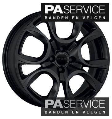 Nw 17 inch Matt Black MAK Torino set voor FIAT 500 4x98, Auto-onderdelen, Velg(en), -, -, 17 inch