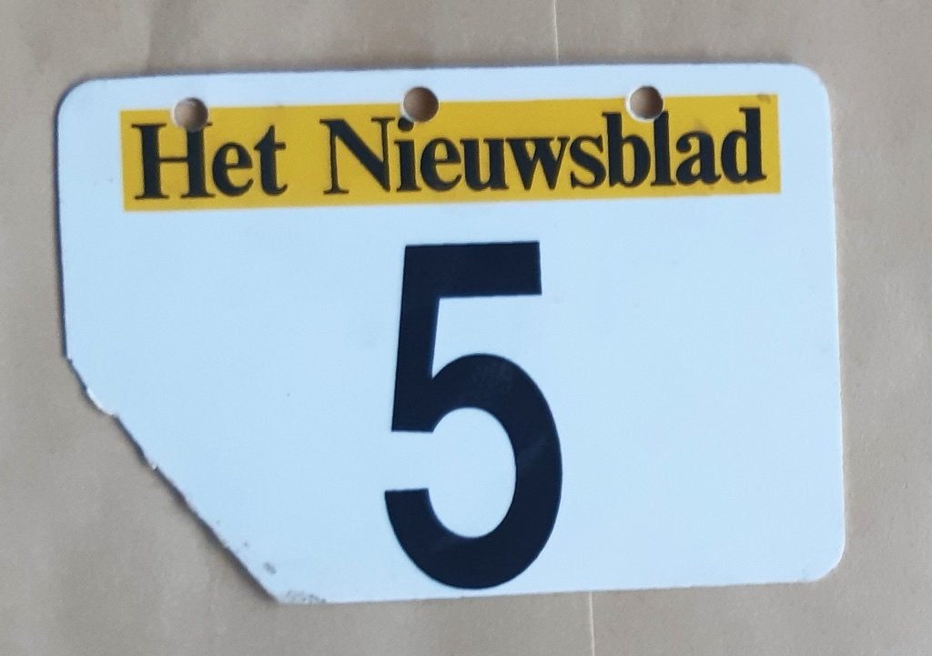 WIELRENNEN CYCLISME FIETS NUMMER KADER PLAATJE (19), Ophalen of Verzenden